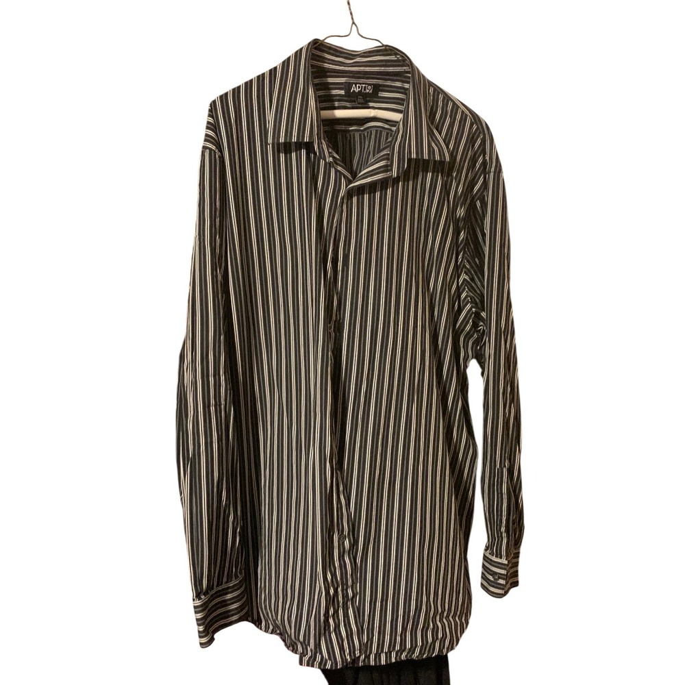 Apt 9 XXL Striped Long Sleeve Button Down‎ Shirt Casual